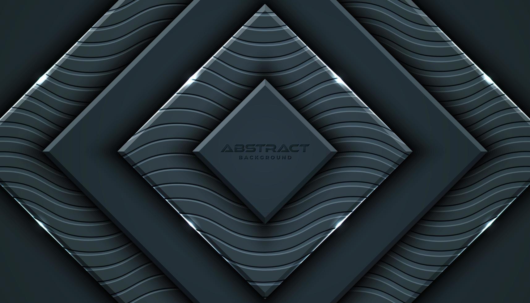 Charcoal Gray Geometric 3D Style Background  vector