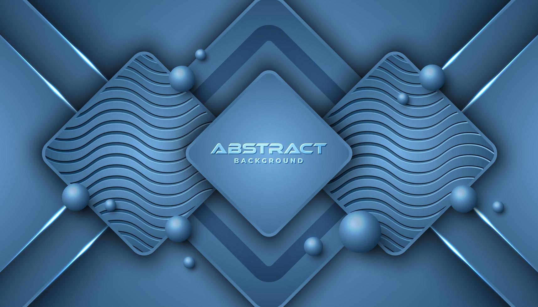 Classic Blue Overlapping Geometric Shapes Background  vector