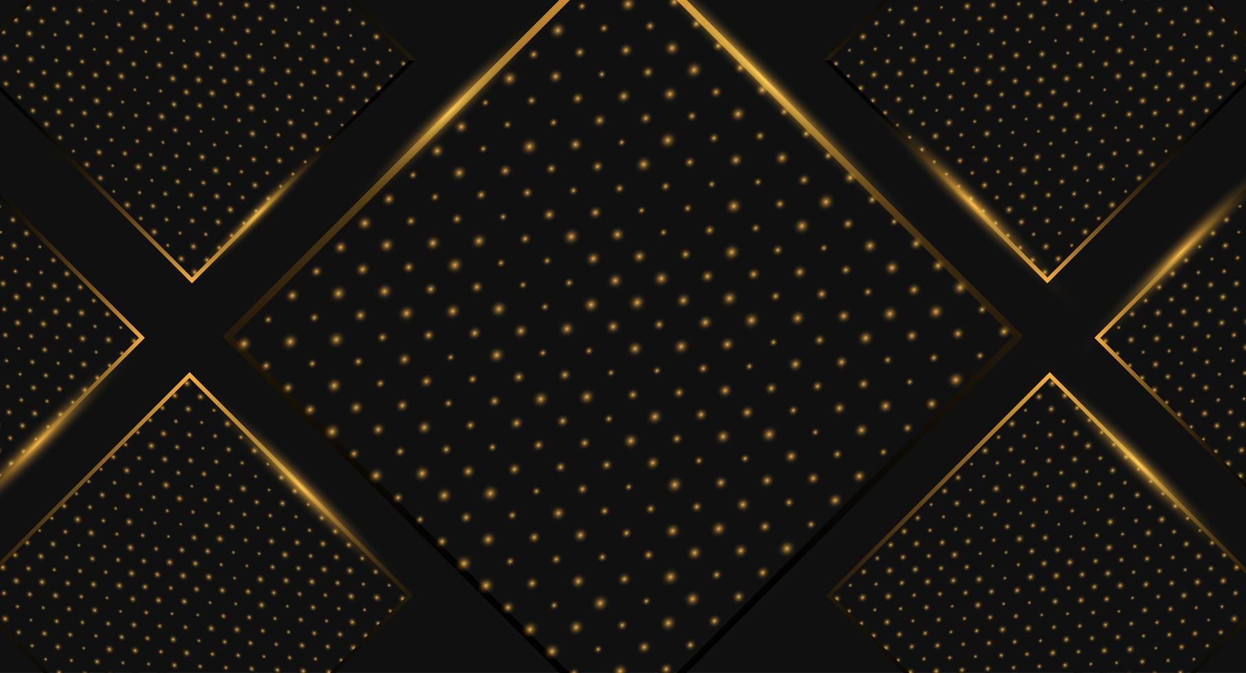 Fondo especial de diamantes negros y dorados vector