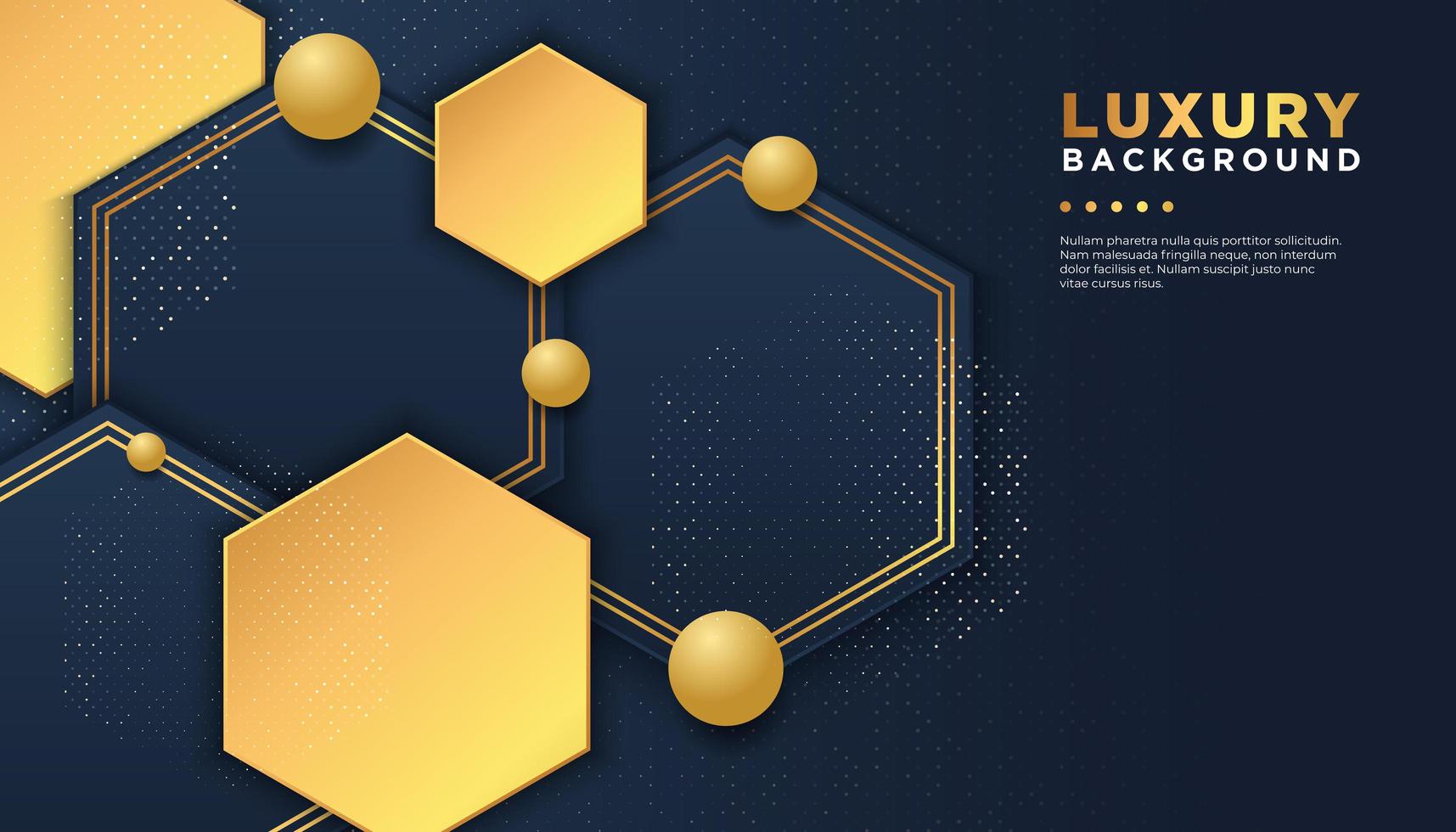 Dark abstract background with overlapping hexagons vector