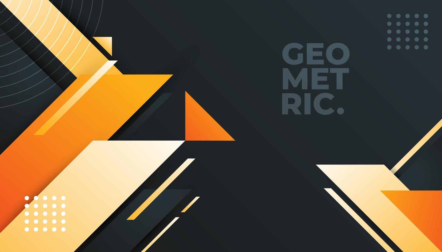 Mínimo fondo geométrico gris y naranja vector