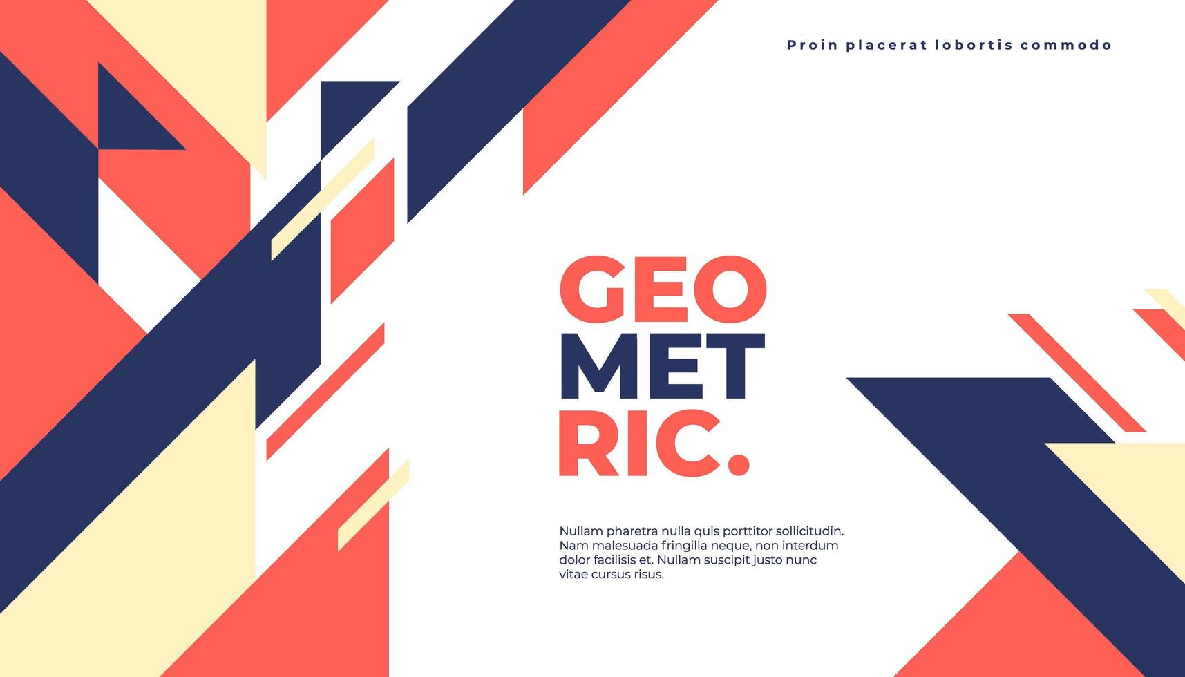 Fondo geométrico naranja, amarillo y azul vector