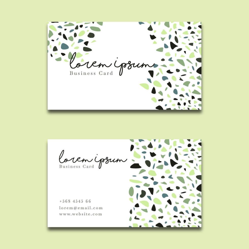 Elegant Business Card Terrazzo Style vector