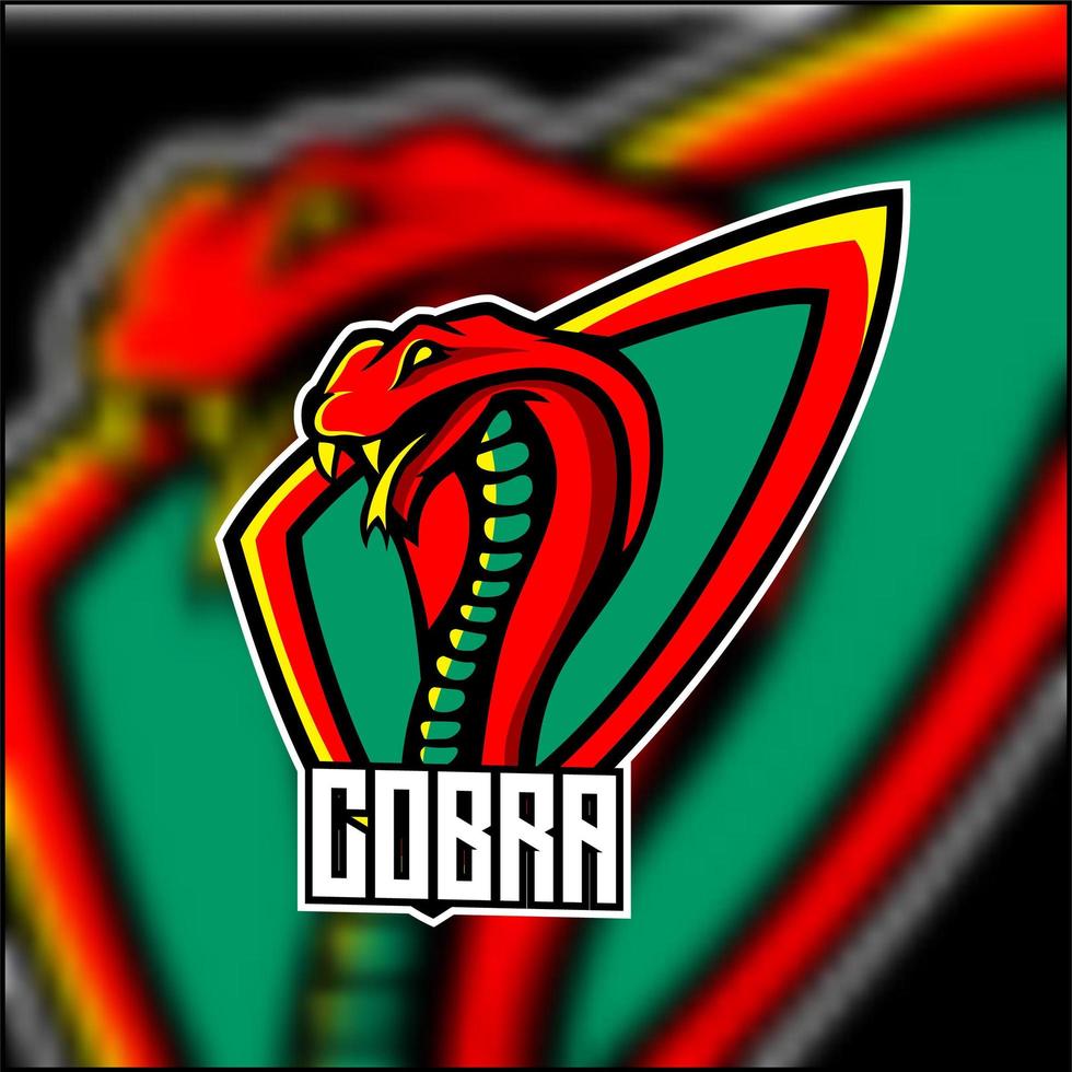 Insignia de mascota King Cobra vector