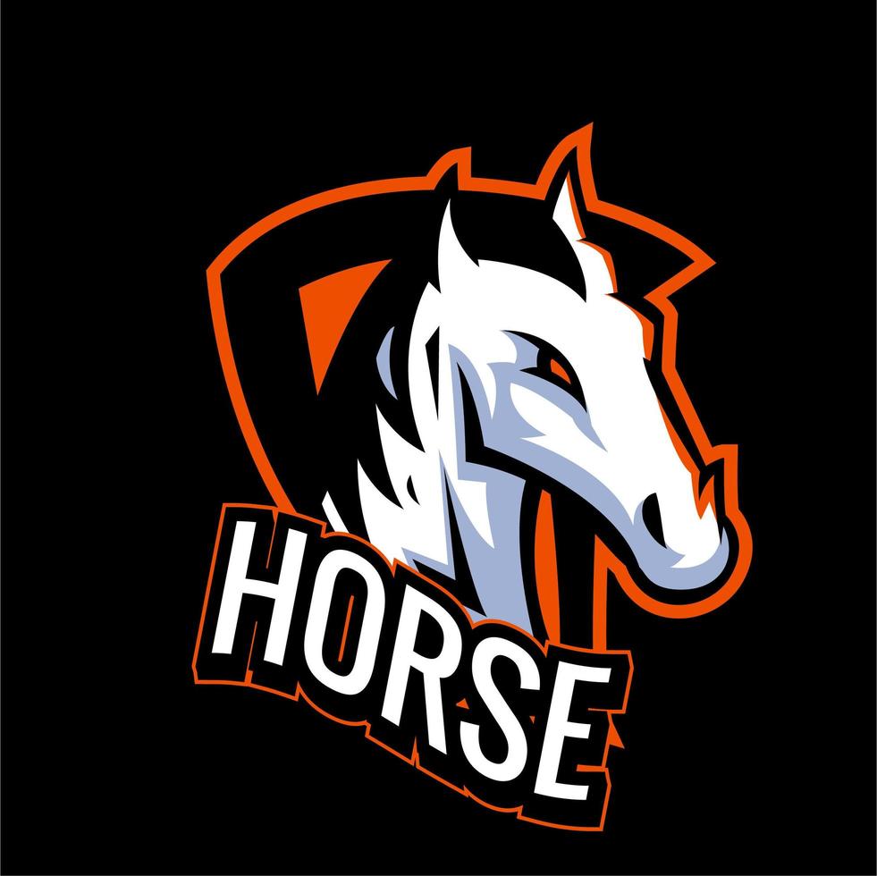 Horse head Mascot Emblem vector