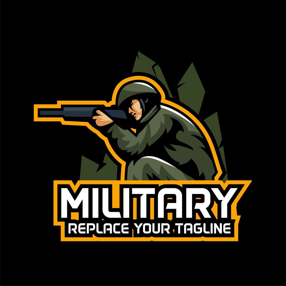 Emblema de juego militar vector