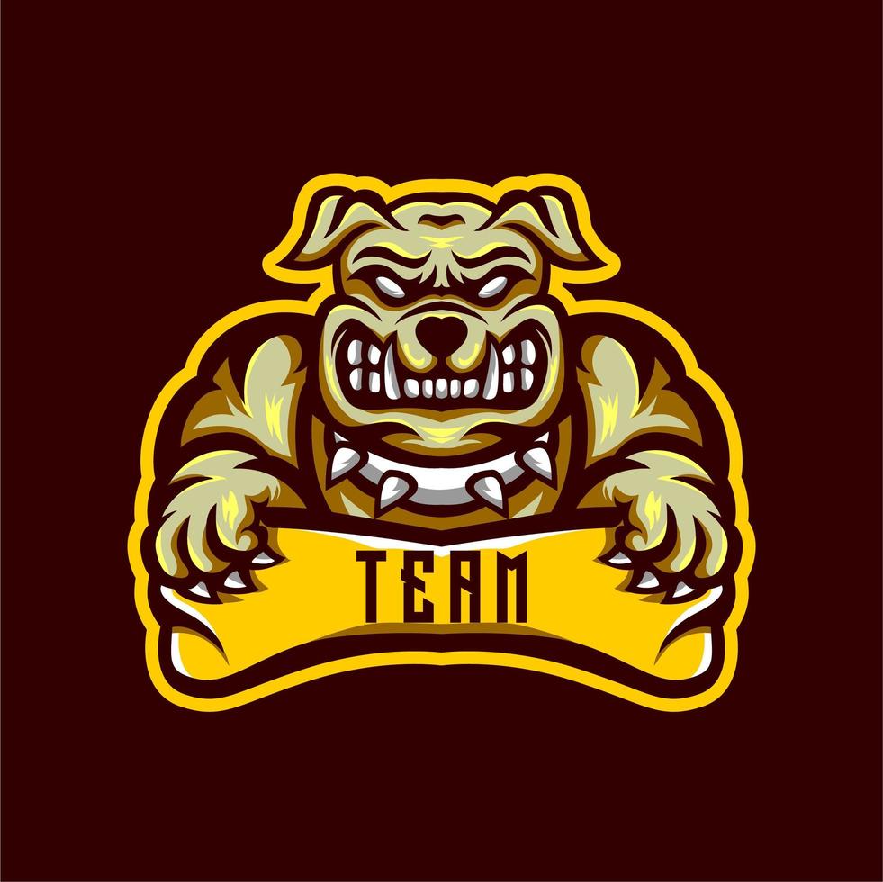 emblema del equipo bulldog vector