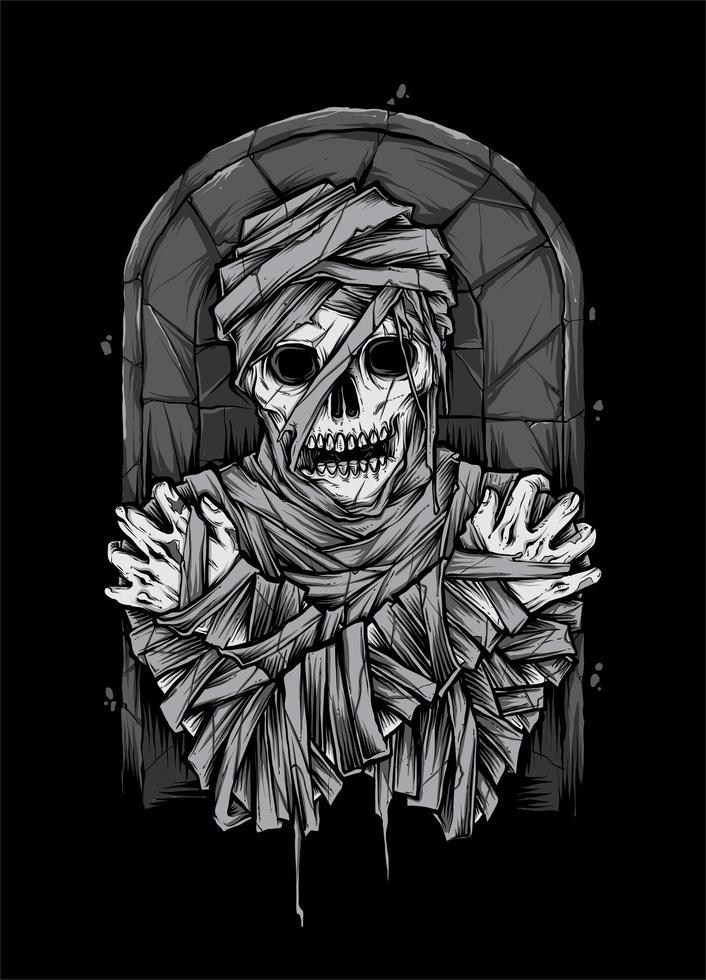 Mummy Zombie Illustration vector