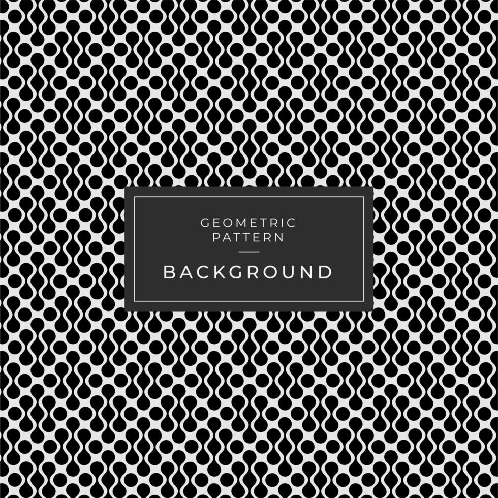 Abstract Black and White Looped Shapes Background vector
