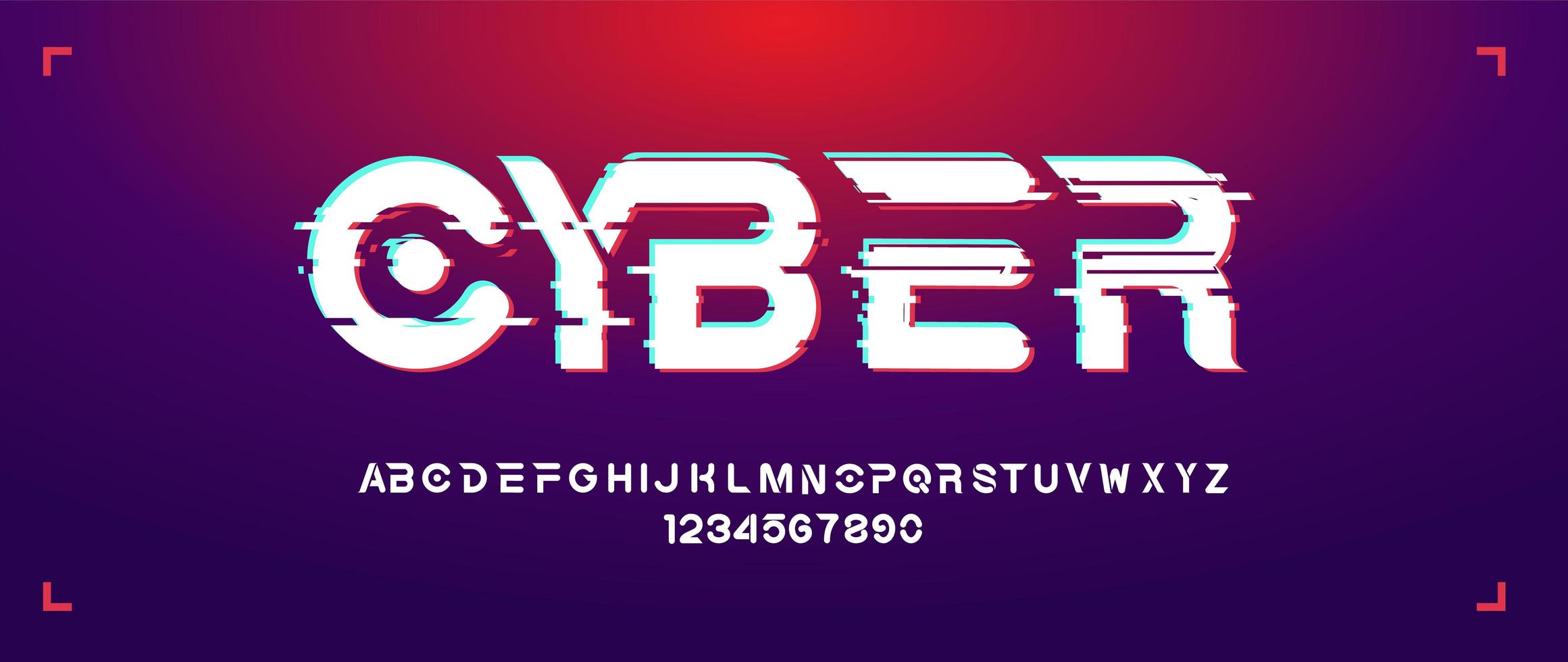 Futuristic Bold Typeface in Minimalistic Style vector