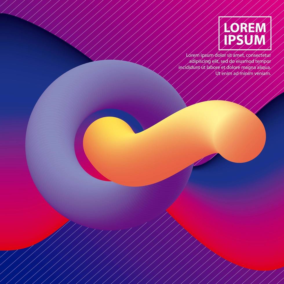 Fluid Geometric Shapes Poster vector