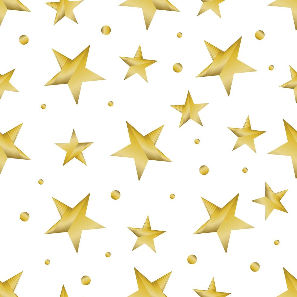 Golden Shiny Star Pattern vector