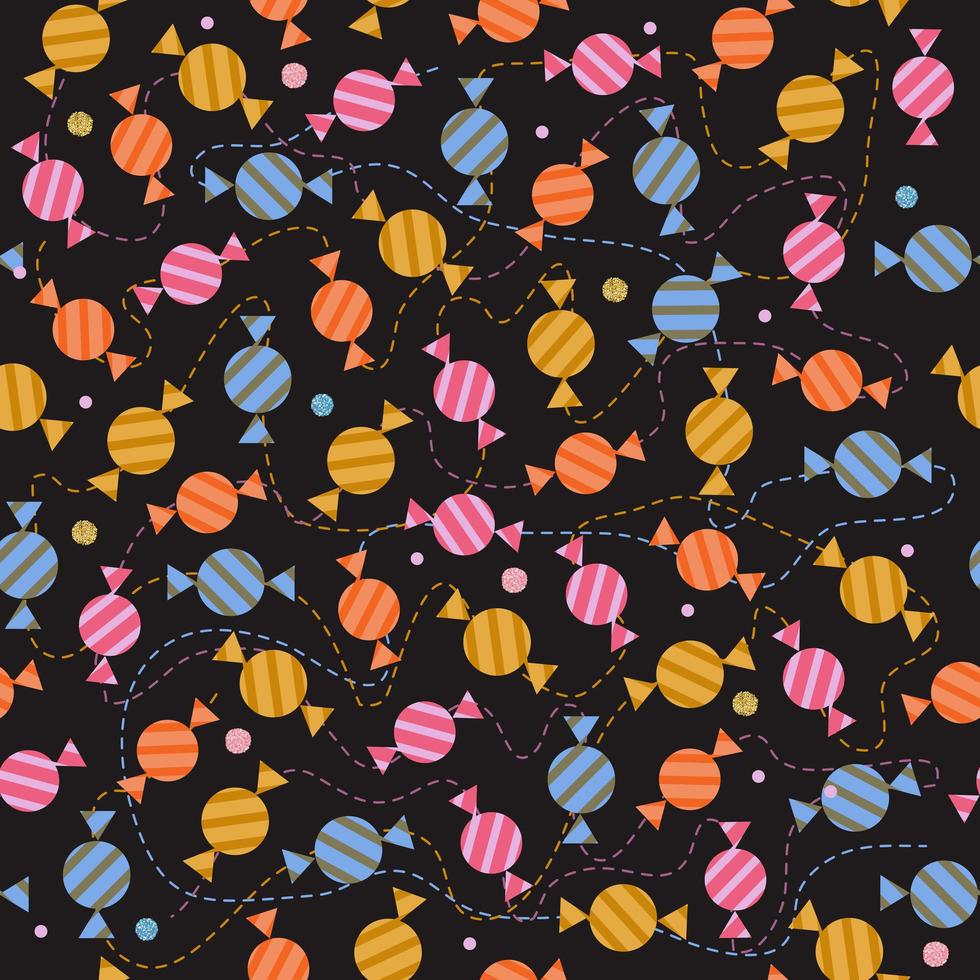 patrón de caramelo colorido transparente vector