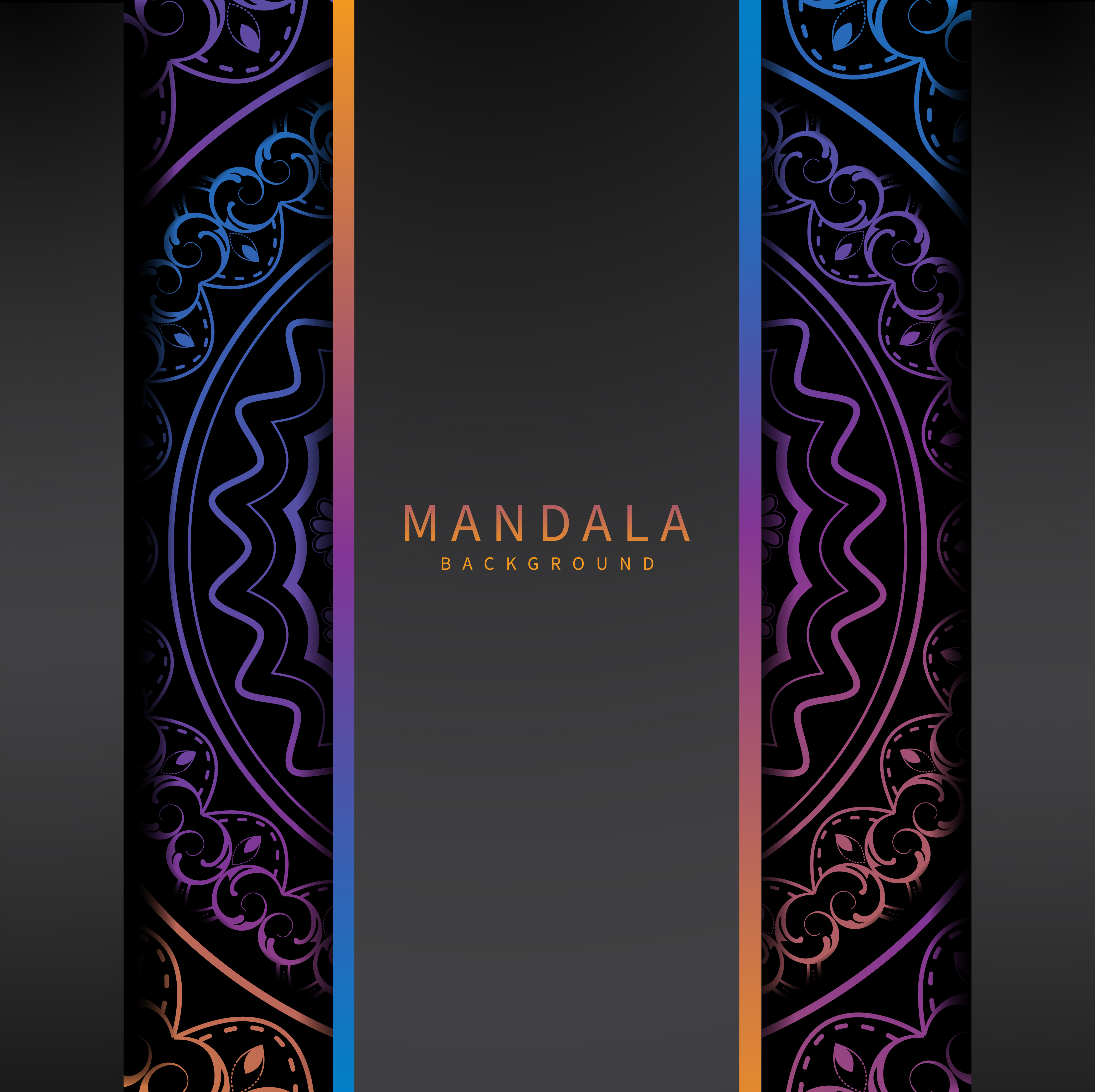 Colorful Vertical Split Mandala 696760 Vector Art at Vecteezy