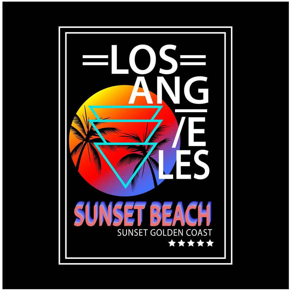 Los Angeles Typography Print vector