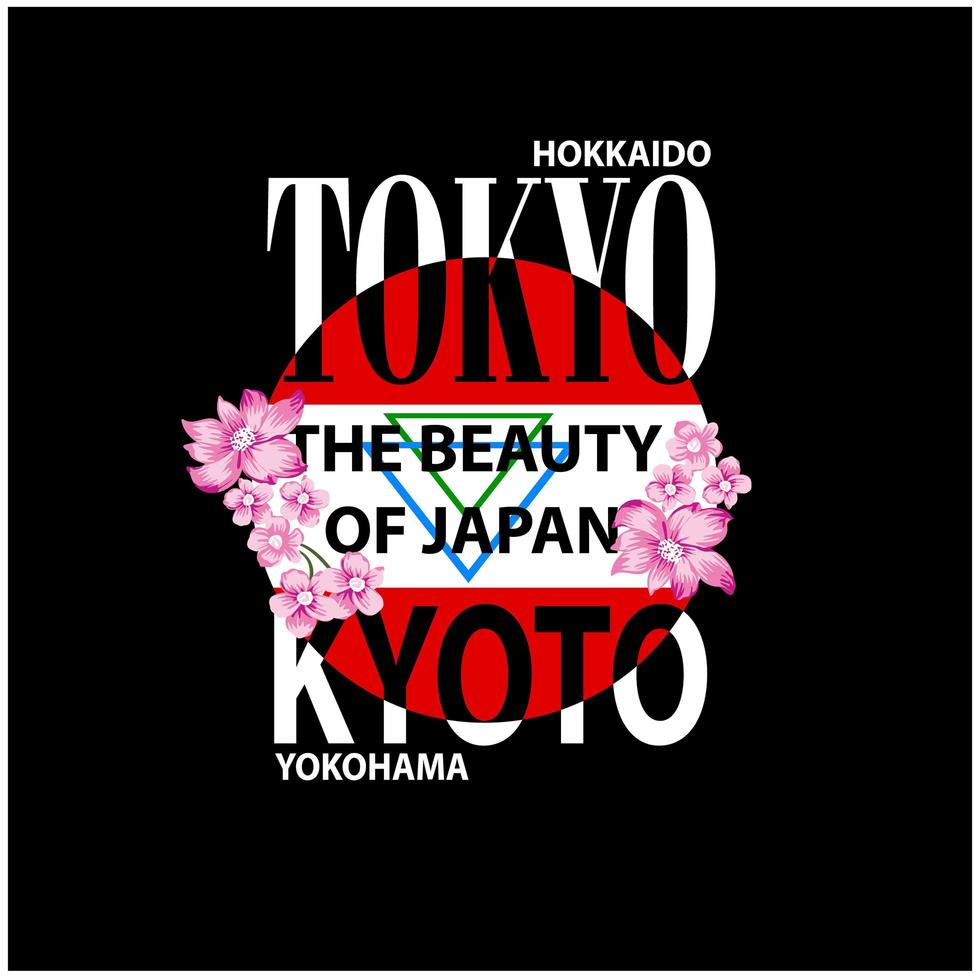 Tokyo Typography Print vector