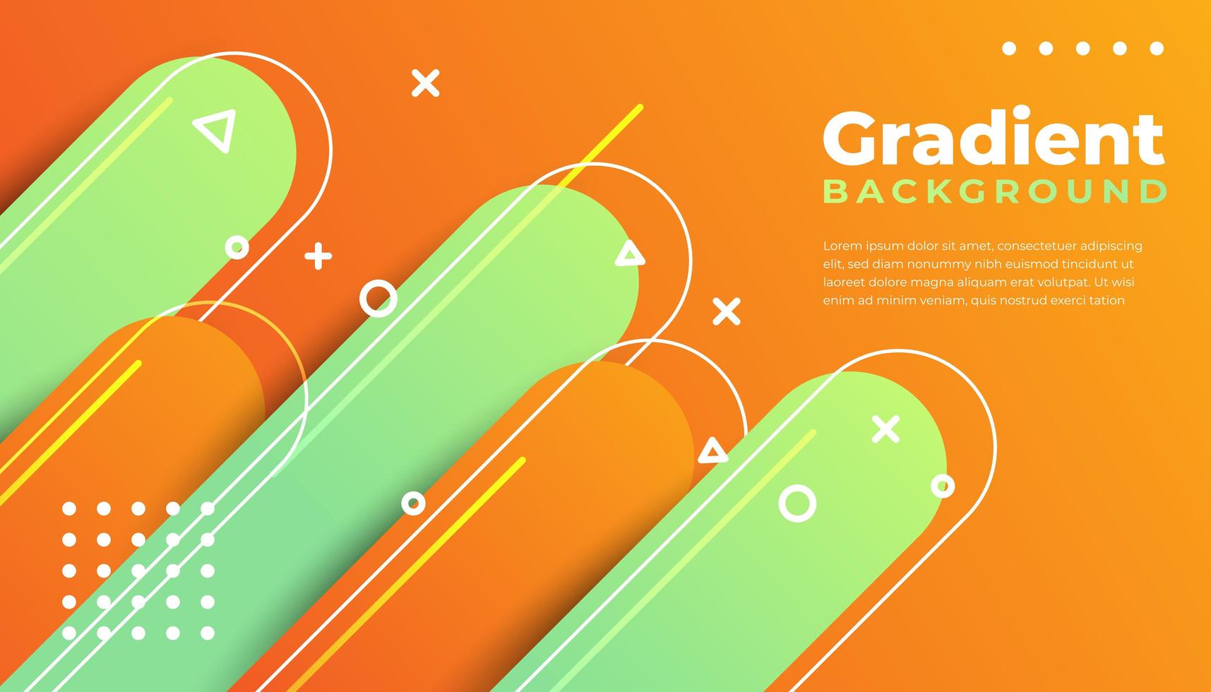 Gradient Geometric and Rounded Shape Background vector