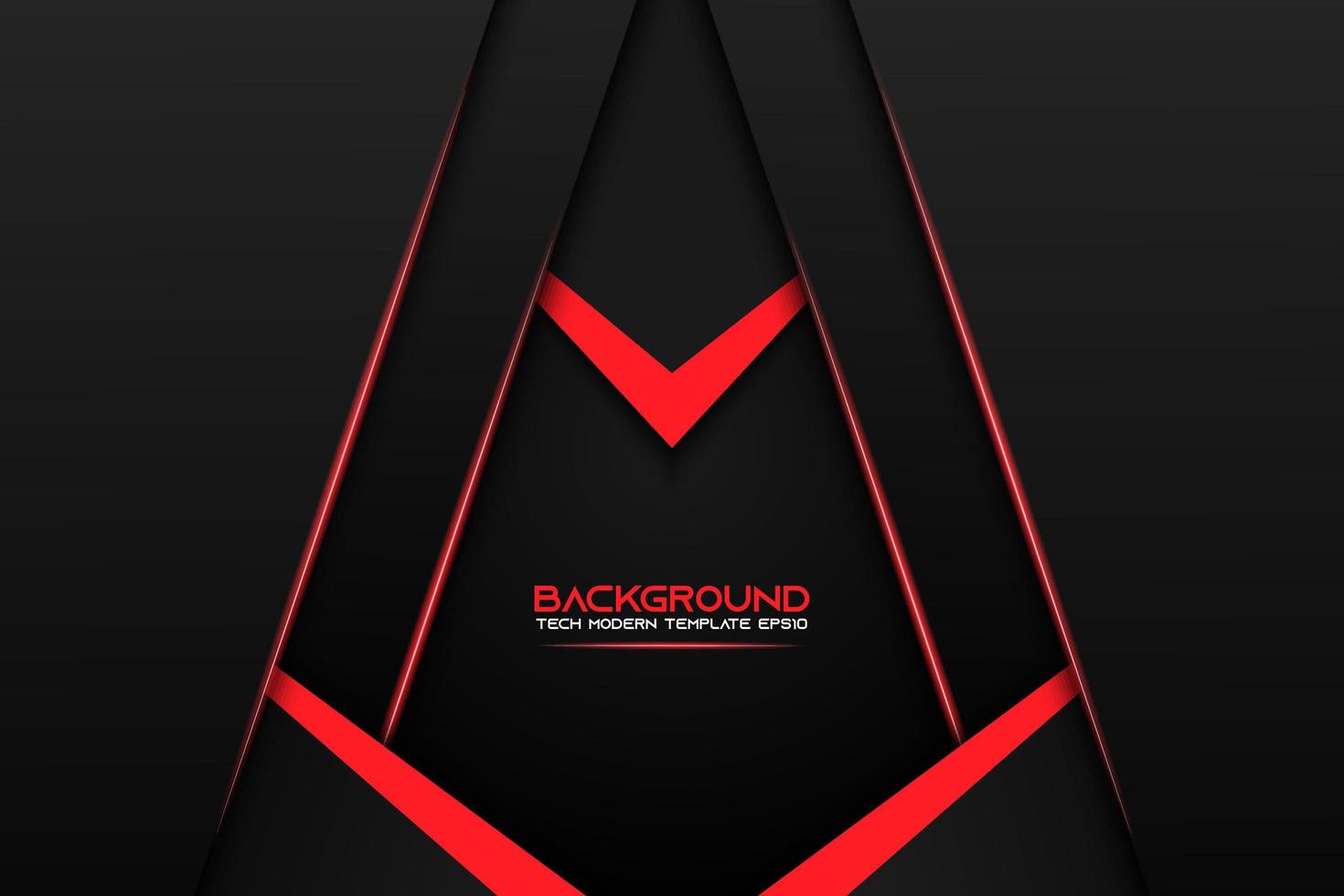 Black Layered Angle Background with Red Details vector