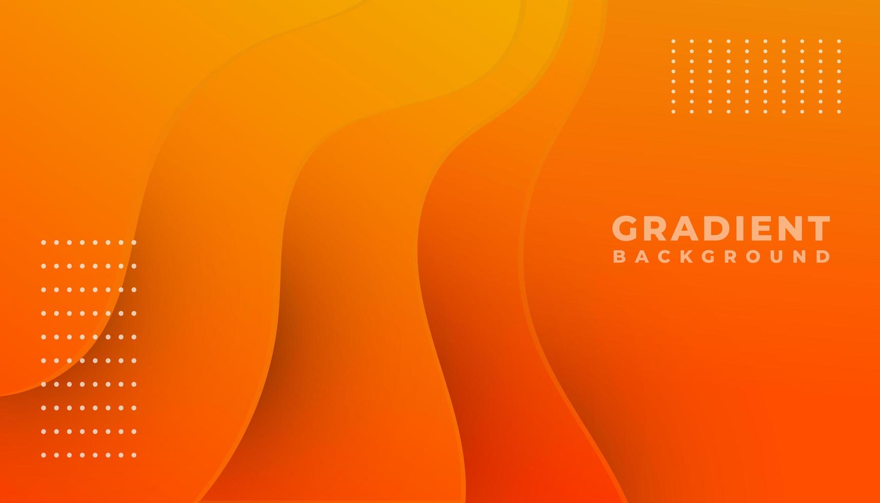 Orange Gradient Waves Background vector