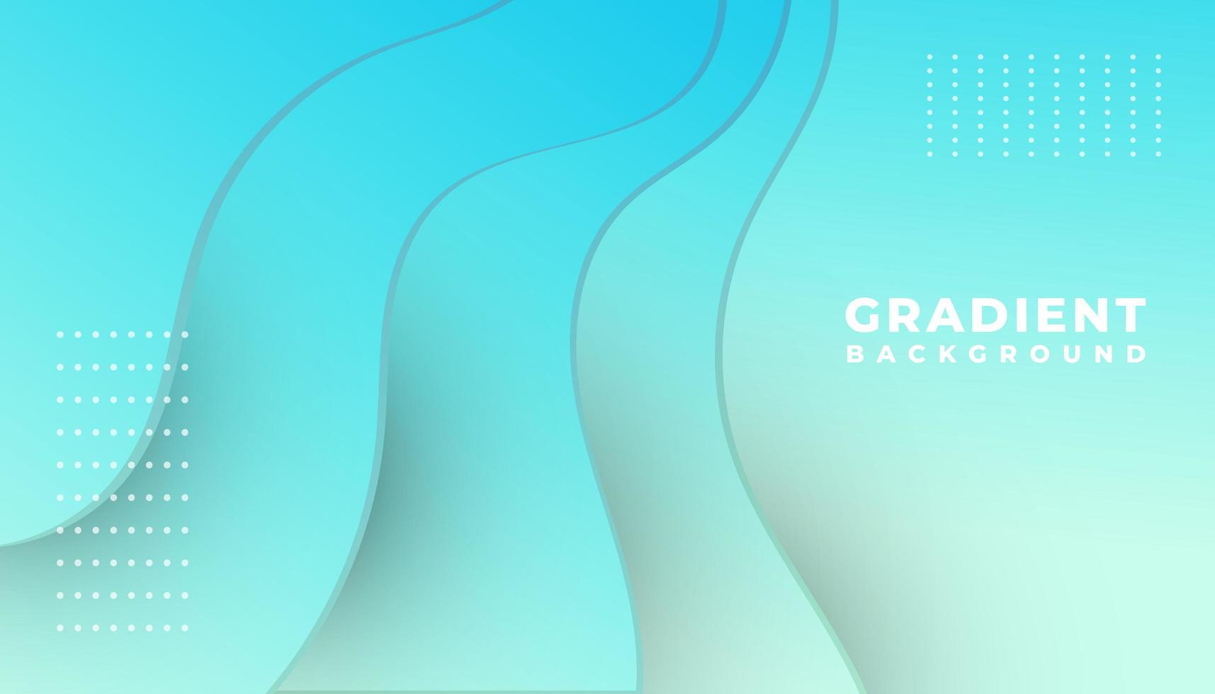 Blue Gradient Overlapping Waves Background vector