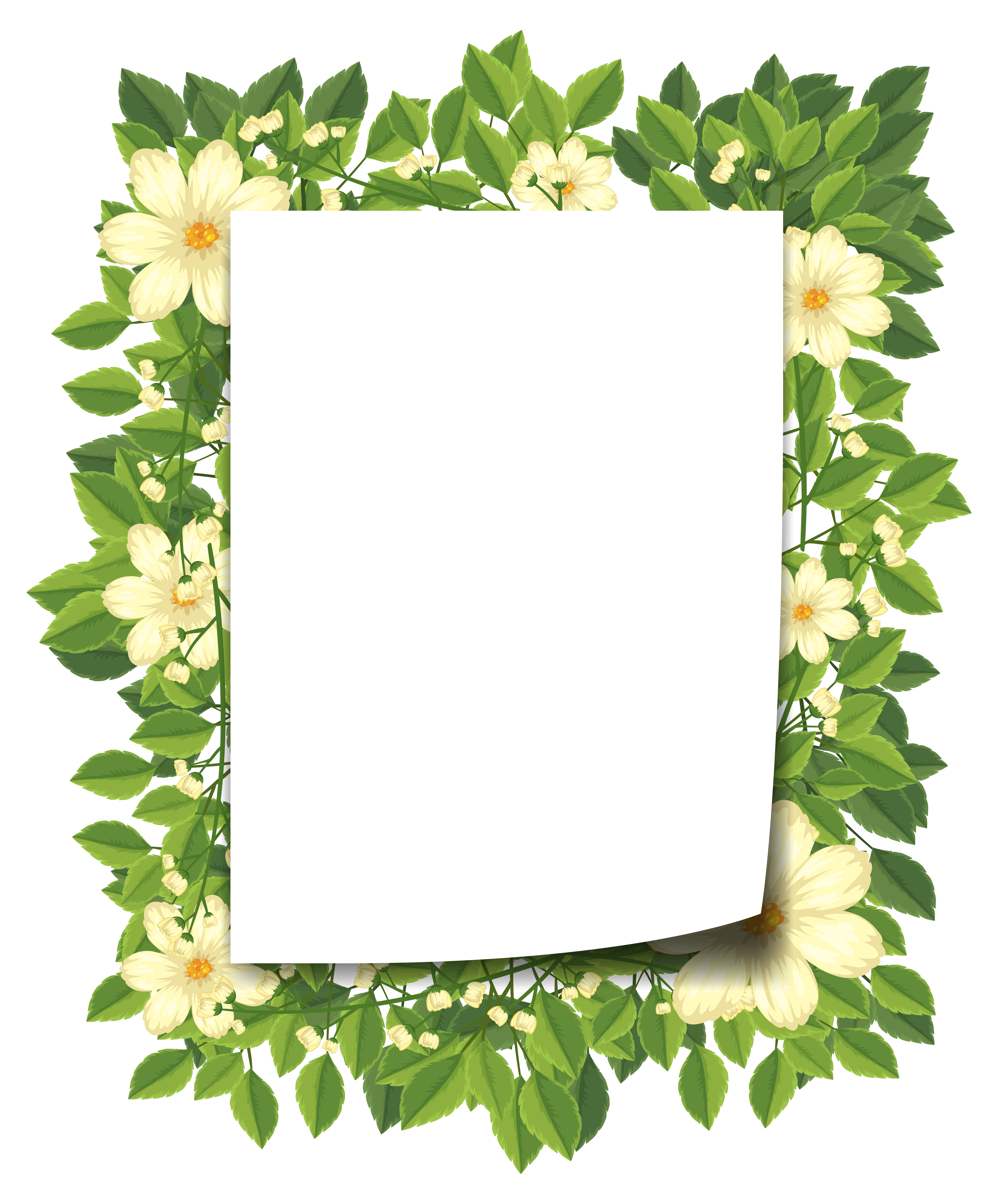 Beautiful flower frame template 697000 Vector Art at Vecteezy
