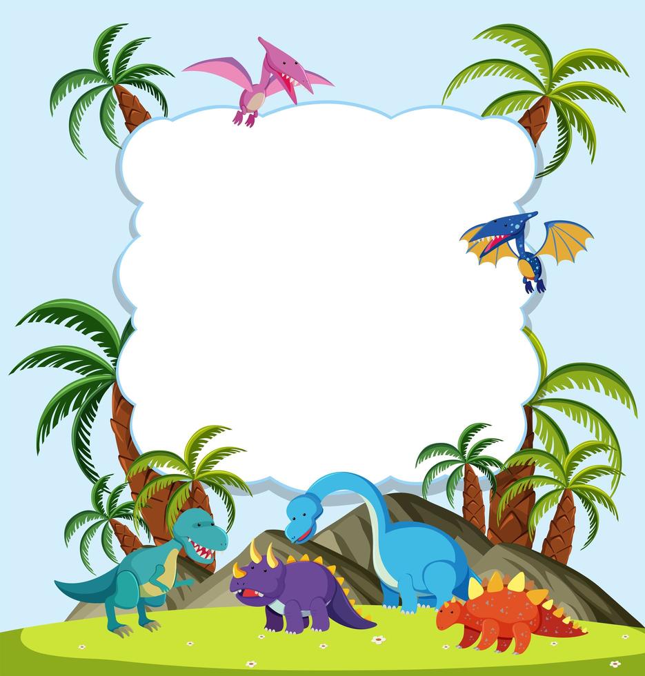 A Dinosaur frame  vector