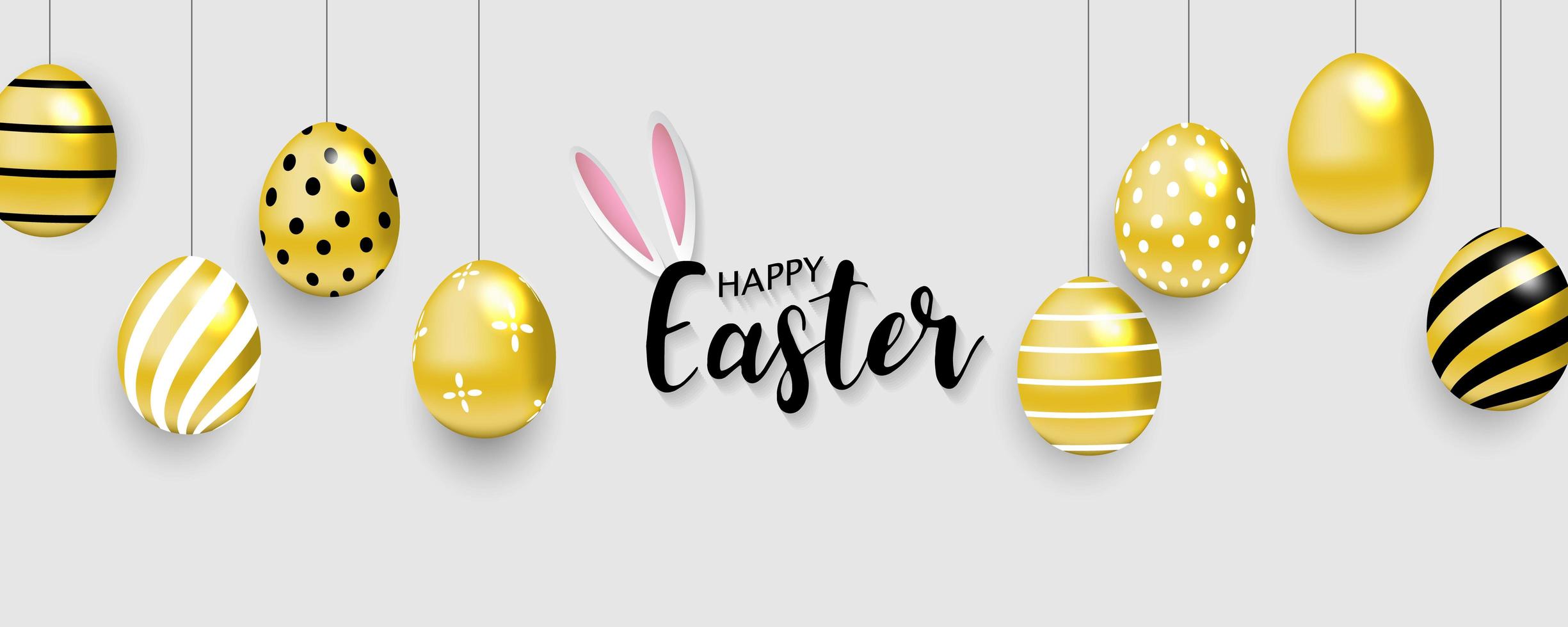 Happy Easter Background Banner vector