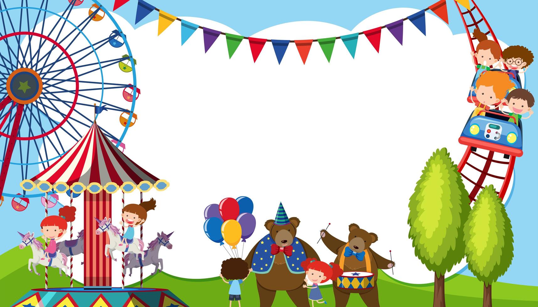 Amusement park theme vector