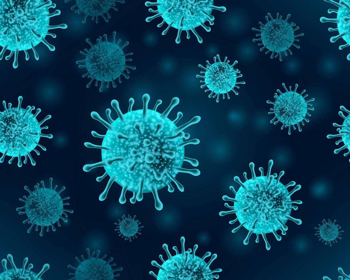 Virus Pattern on a Dark Background vector