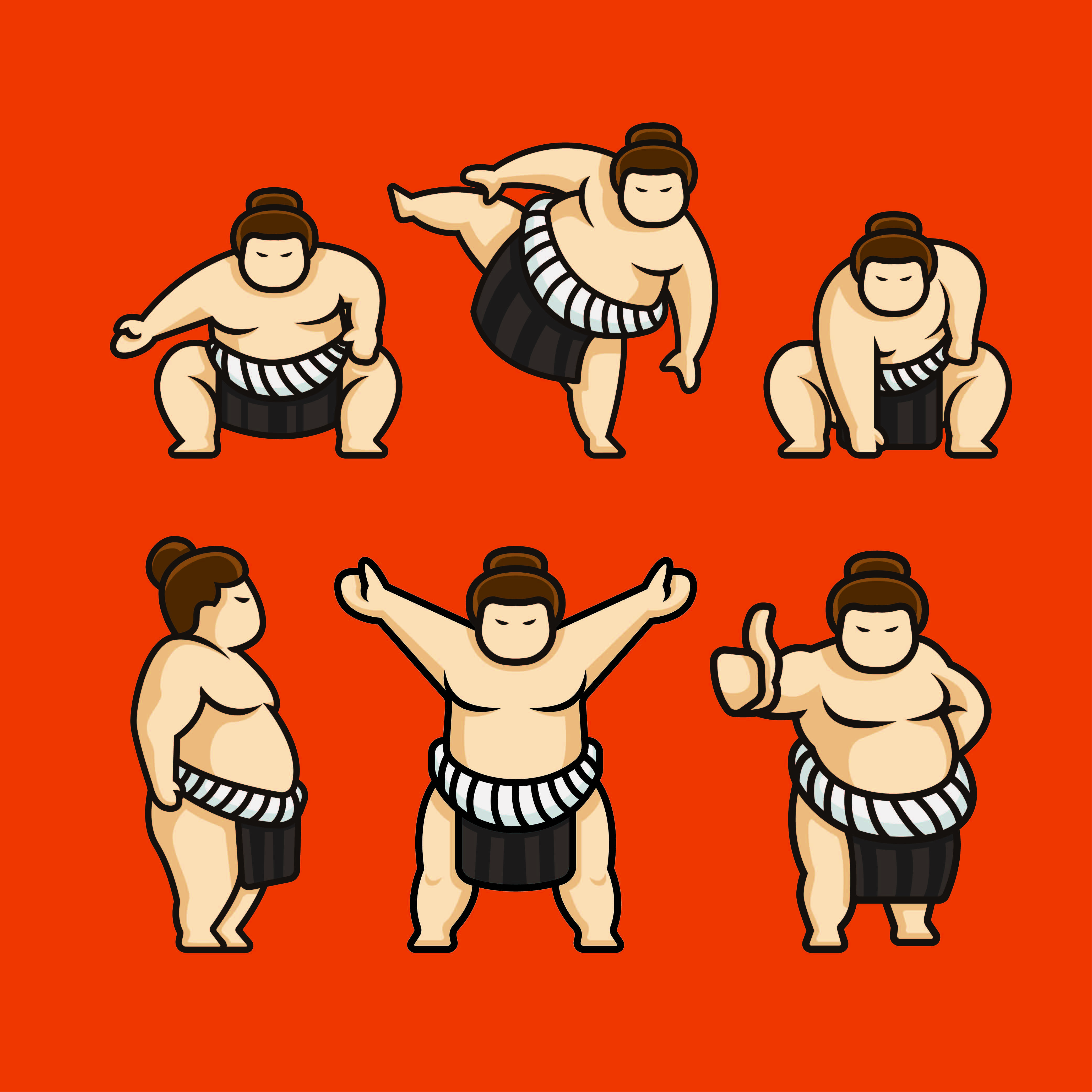 Sumo Wrestlers Characters