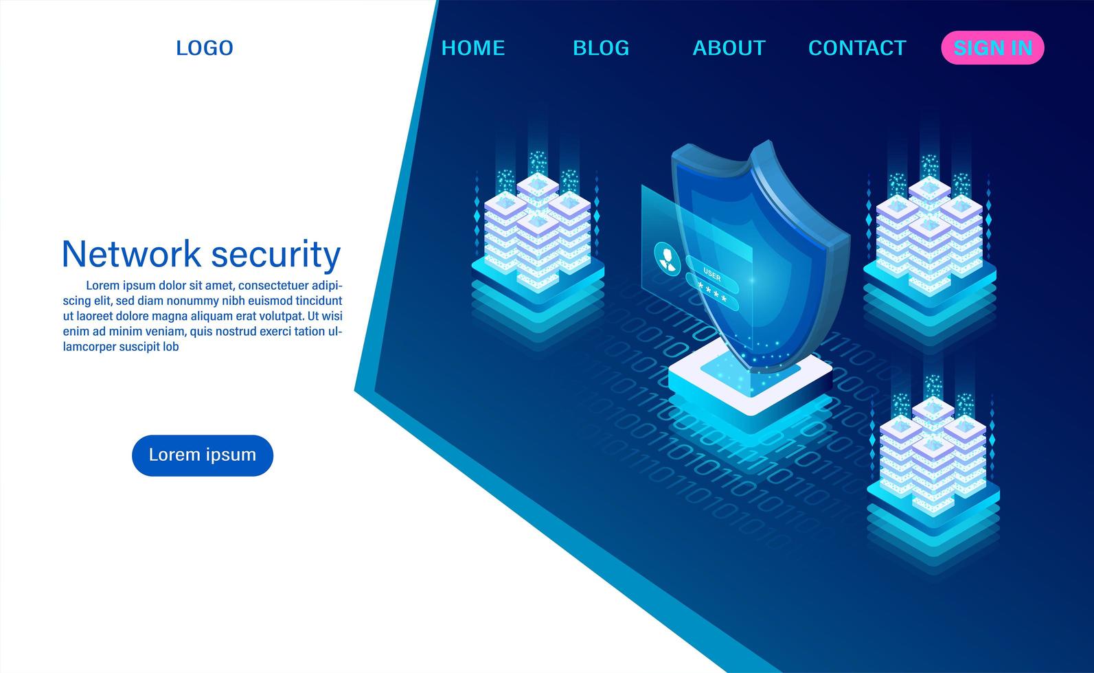 Network Data Security Concept vector