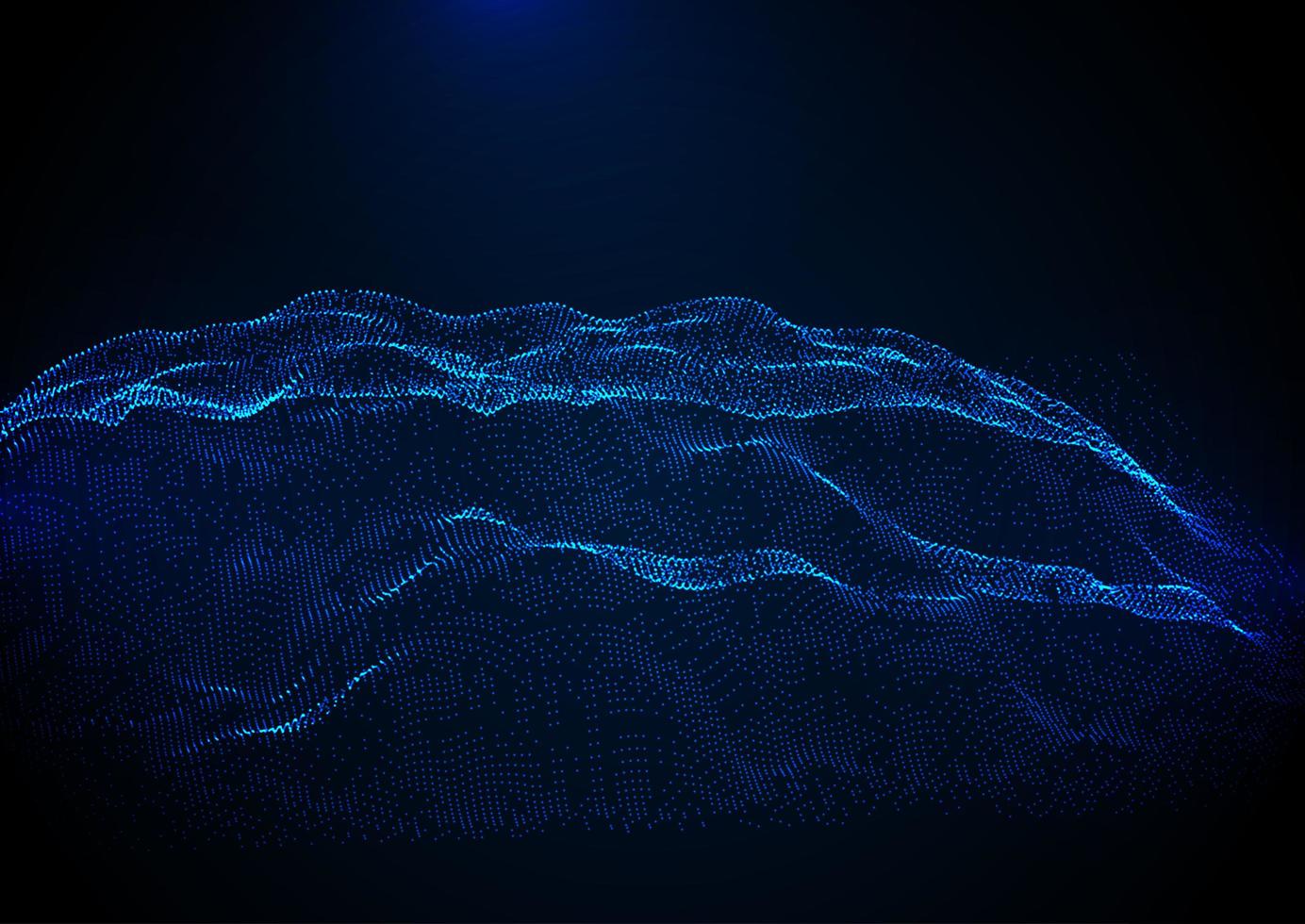 Abstract Terrain Background of Cyber Dots vector