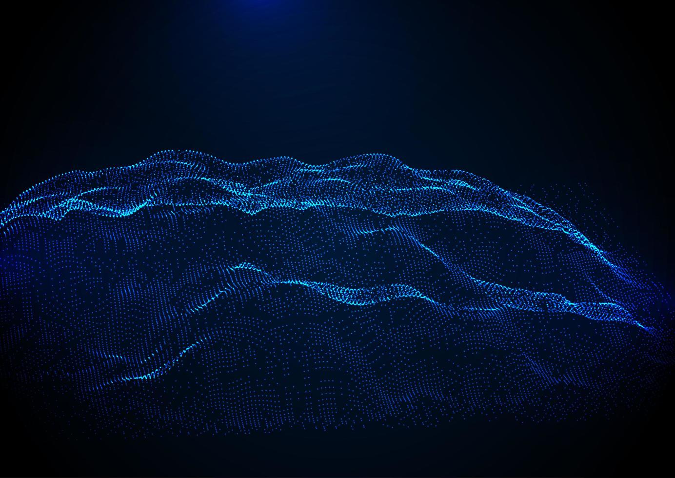 Abstract Terrain Background of Cyber Dots vector