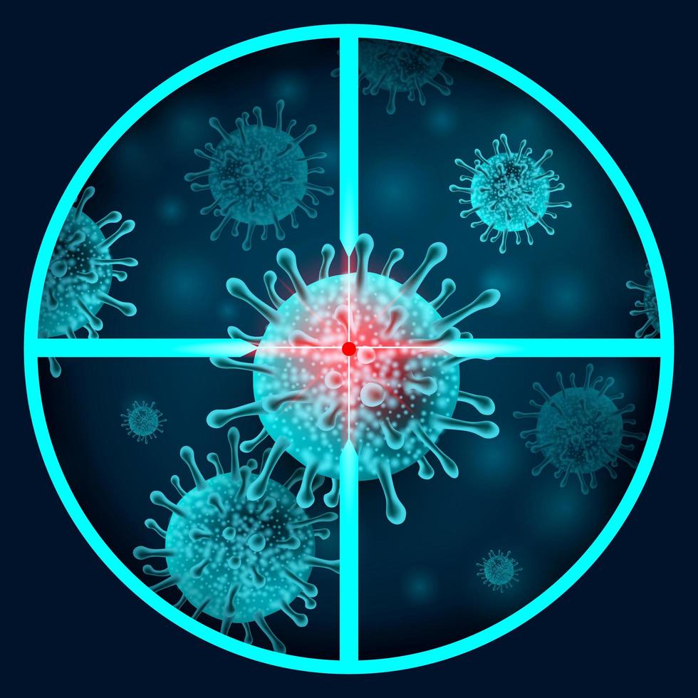 Viruses In Sight Background vector