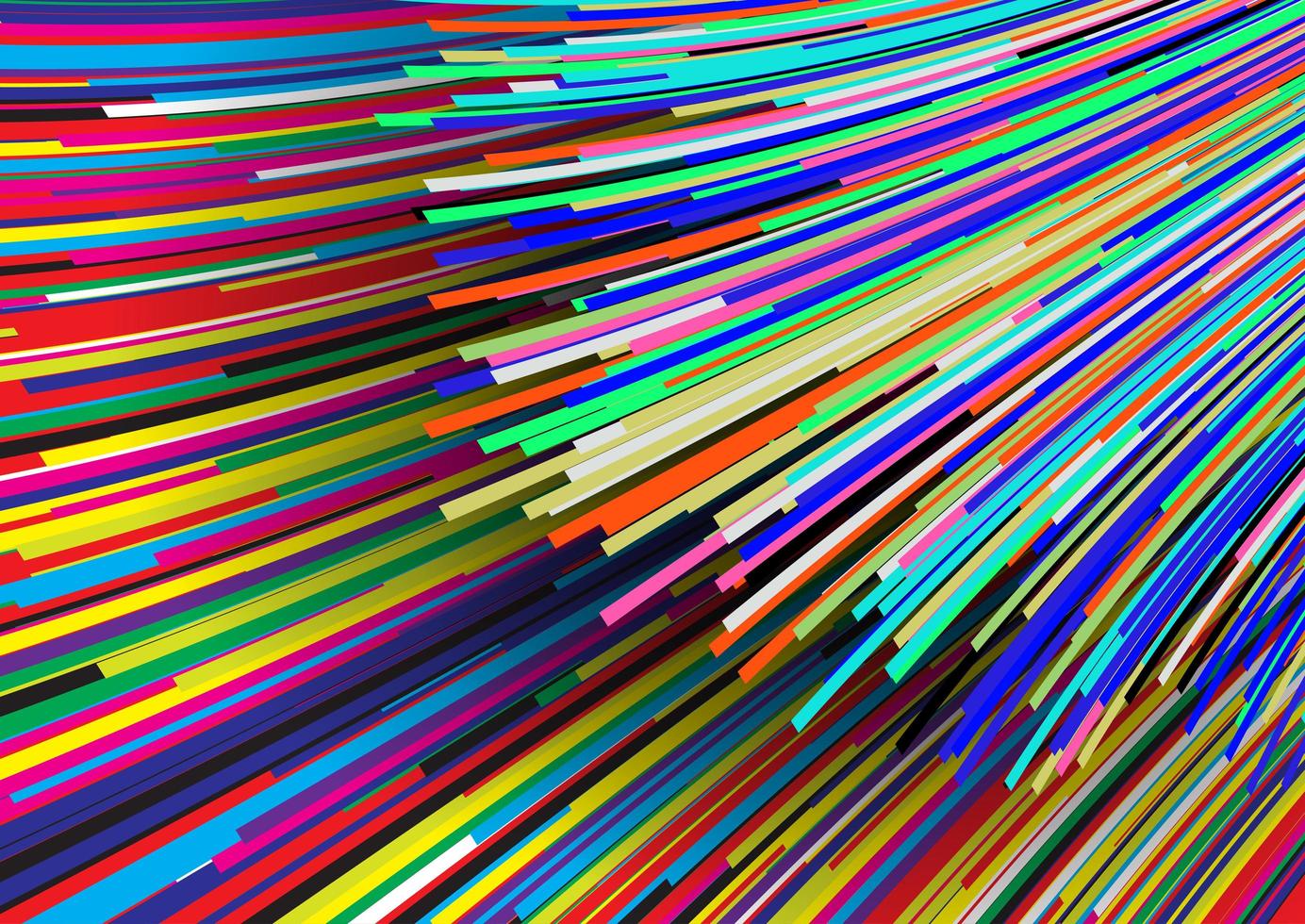 Abstract Rainbow Flowing Lines vector