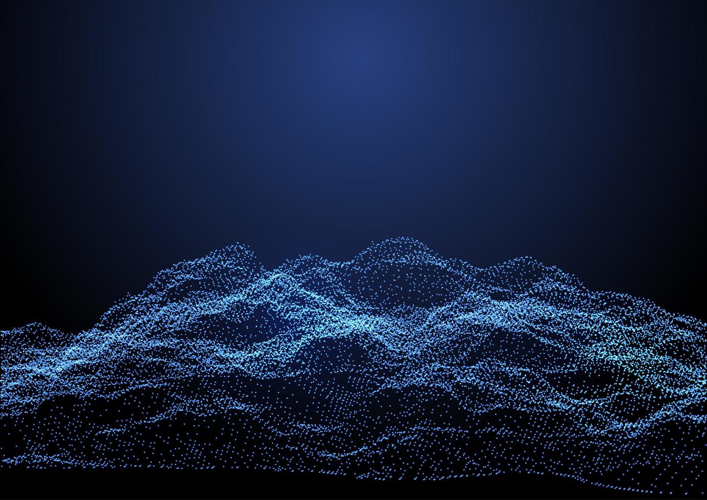 Abstract Terrain of Flowing Dots vector