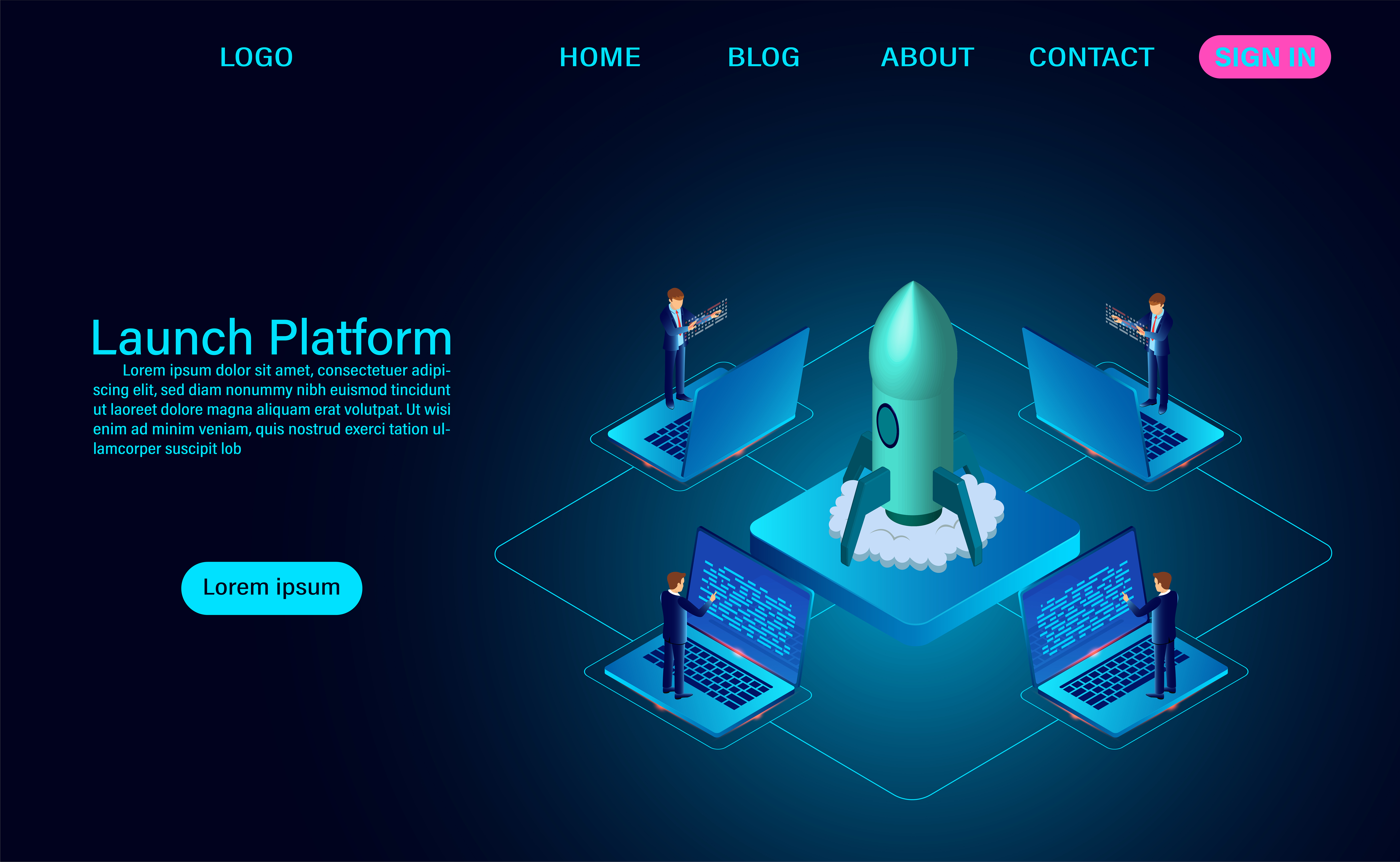 Launch project. Project launch.