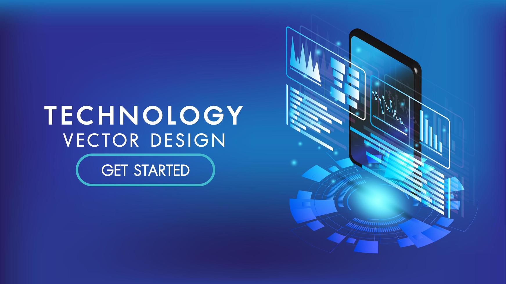 teléfono inteligente isométrico o tableta interfaz 3d vector