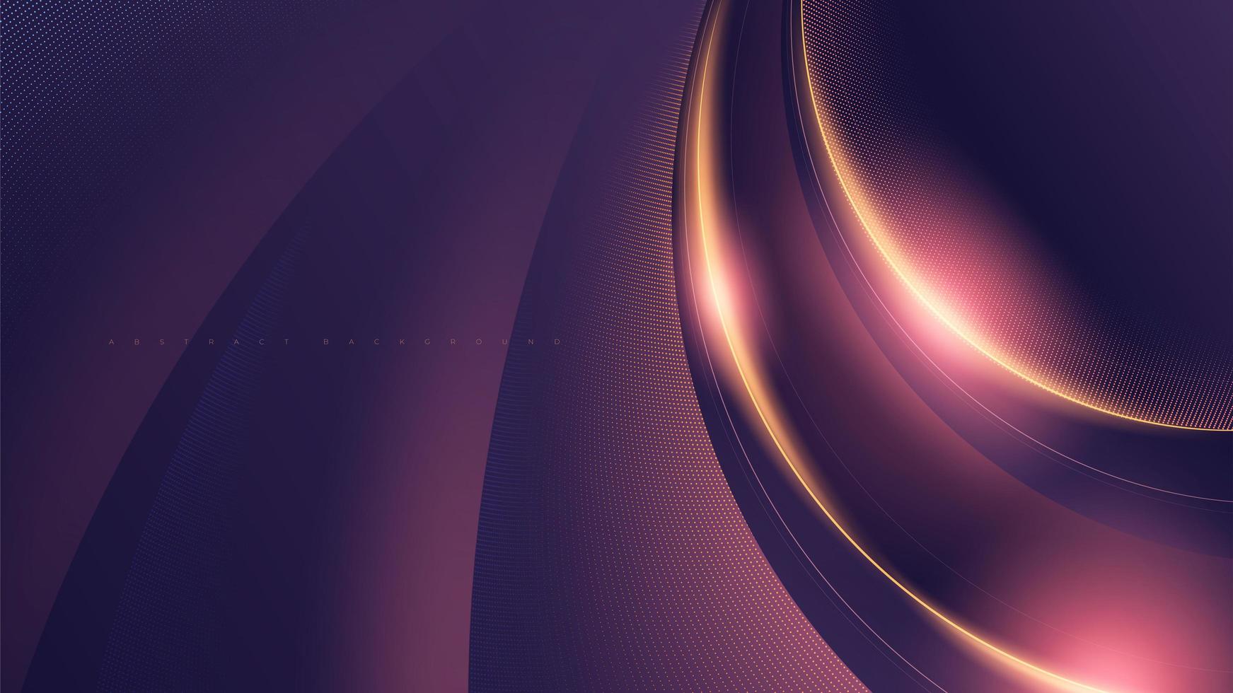 Abstract Curve Glowing Futuristic Design vector