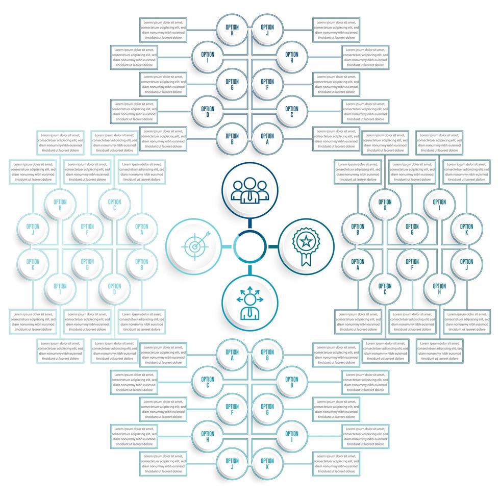 Large Set of Circular Infographics Elements vector