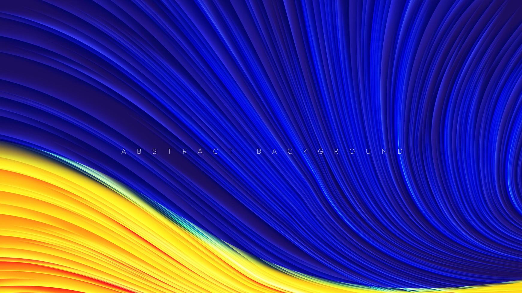 Abstract Blue Yellow Fluid Design vector