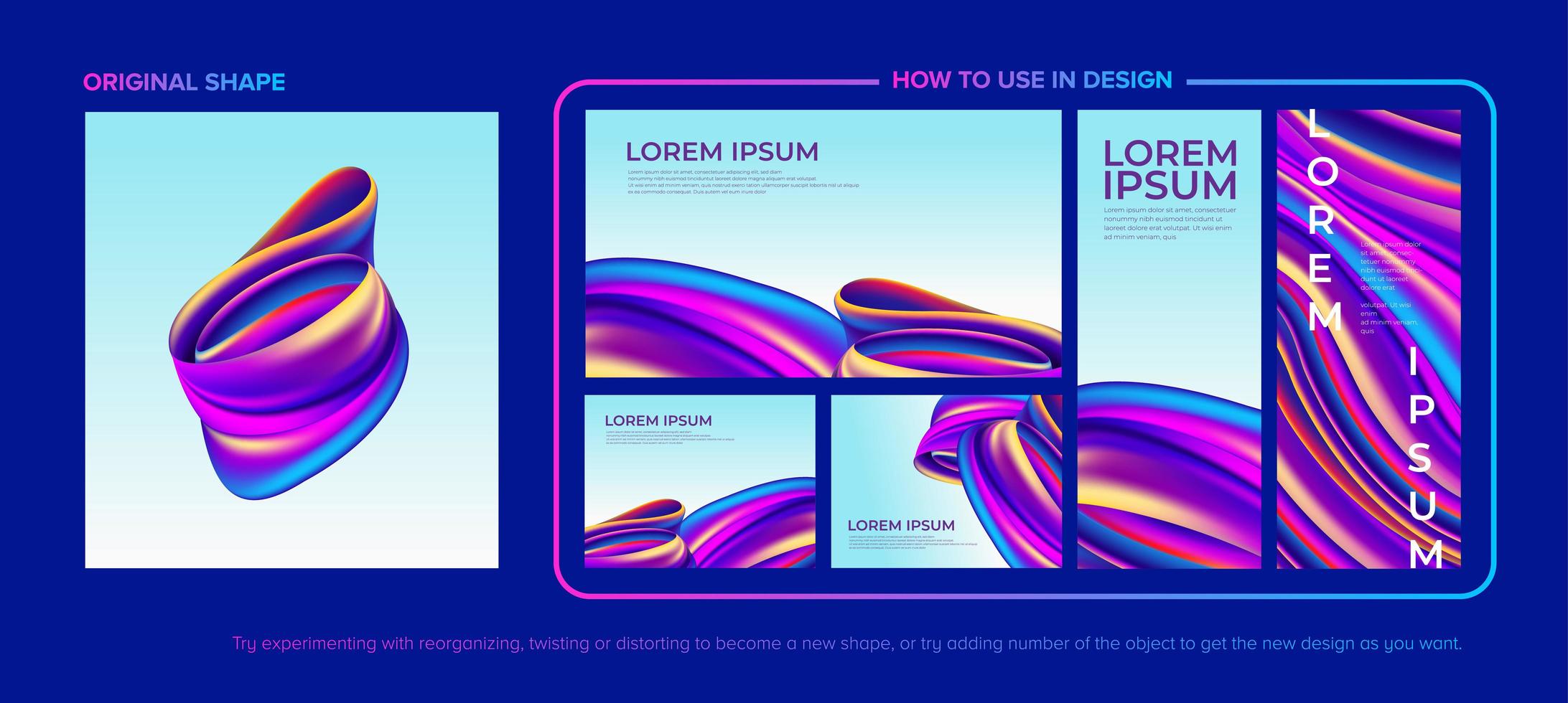  Abstract Colorful Fluid Design Pack vector