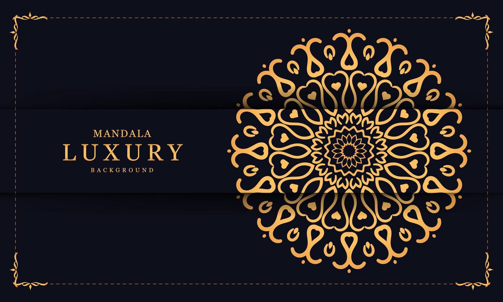 Luxury Decorative Mandala with Heart Shapes vector