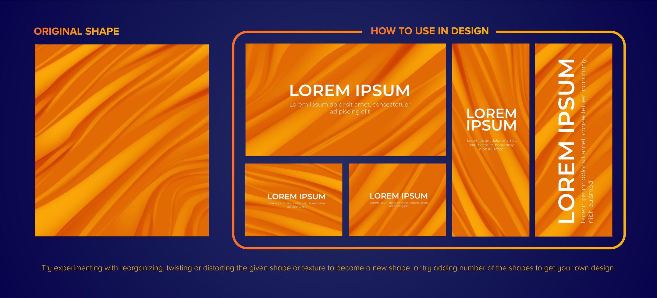 paquete de diseño de cañón naranja de dos tonos vector