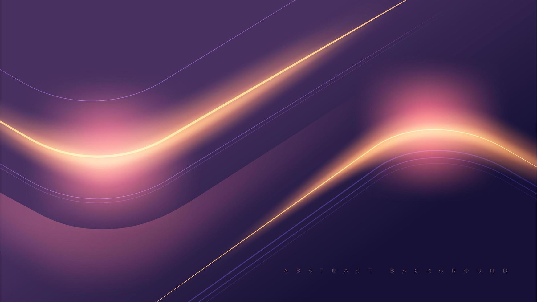 Purple Glowing Curve Futuristic  Design vector