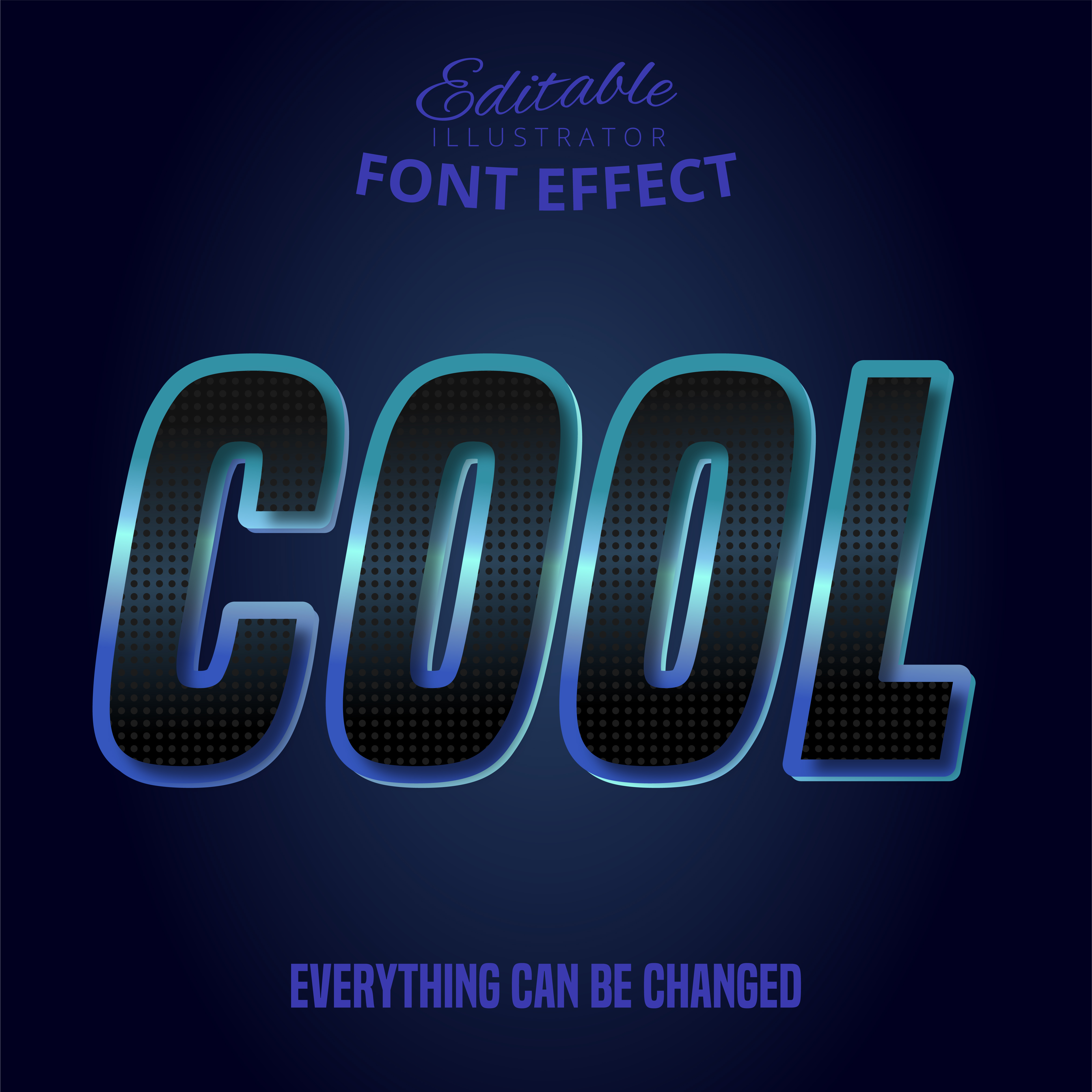Cool text, editable font effect 698933 Vector Art at Vecteezy