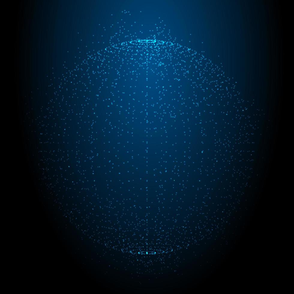 Modern Futuristic Background with Glowing Dot Sphere vector