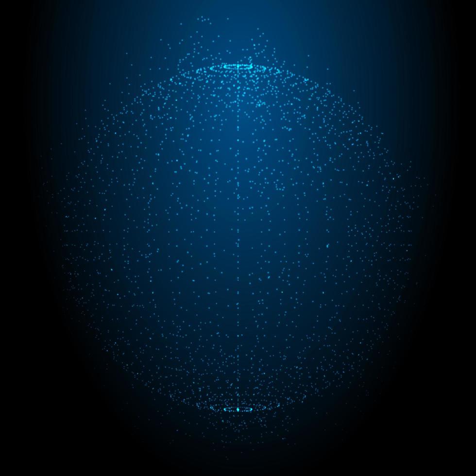 Modern Futuristic Background with Glowing Dot Sphere vector