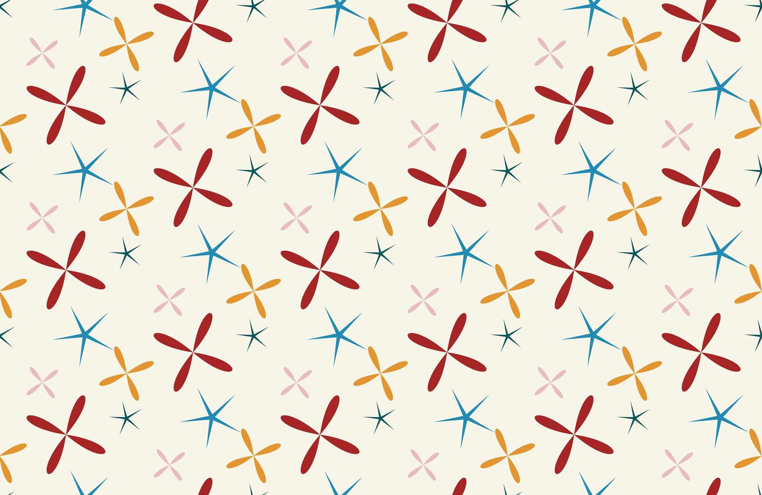 Star Style Seamless Geometric Pattern vector