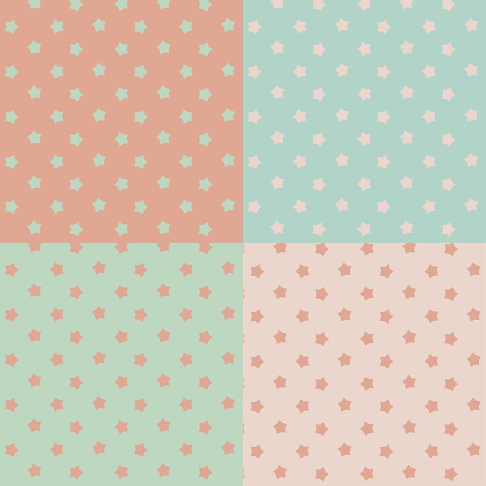 conjunto transparente de estrellas pastel vector